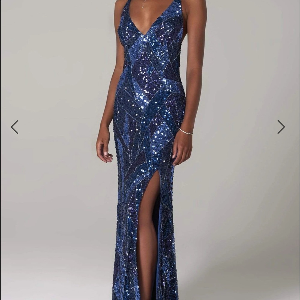Scala Full Sequins Fitted Gown |prom|pageant|formal|